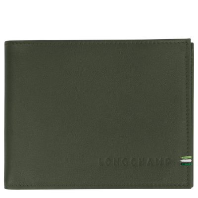 Portefeuille Longchamp sur Seine , Cuir - Kaki