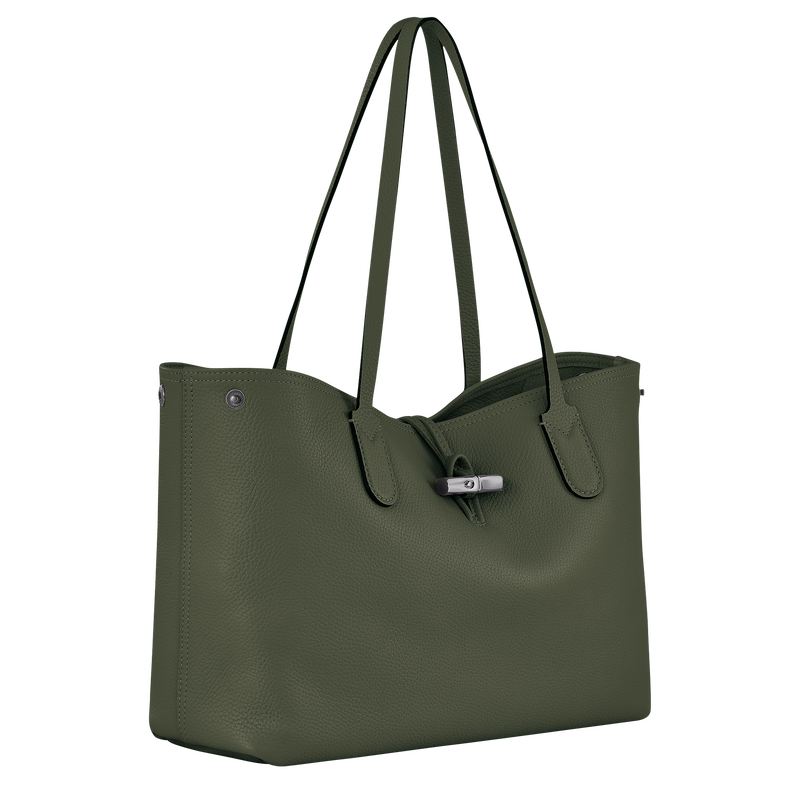 Le Roseau Essential L Tote bag , Khaki - Leather  - View 3 of 5