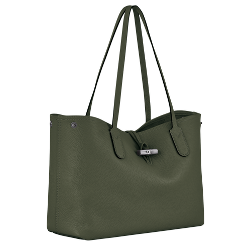 Roseau Essential L Tote bag , Khaki - Leather - View 3 of  5