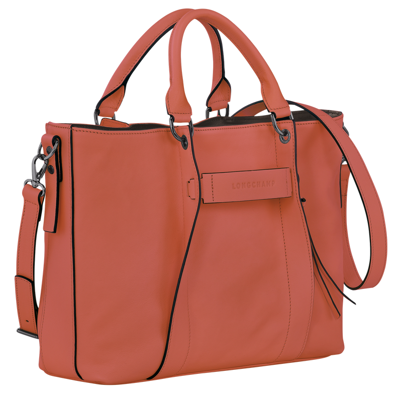 Handtasche L Longchamp 3D , Leder - Ockerbraun  - Ansicht 3 von 5