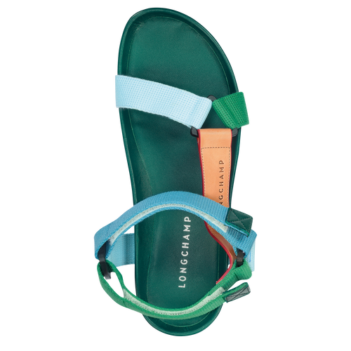 Spring/Summer 2023 Collection Flat sandals Dark Green - Leather