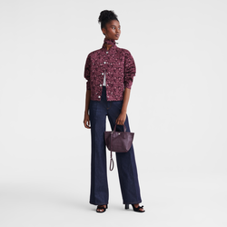 Essential XS Handbag , Eggplant - Leather