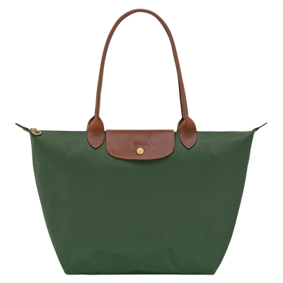 Le Pliage Original L Tote bag , British Green - Recycled canvas