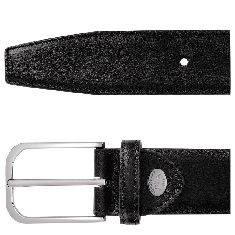 Ceinture Homme Longchamp Business , Cuir - Noir  - Vue 2 de 2