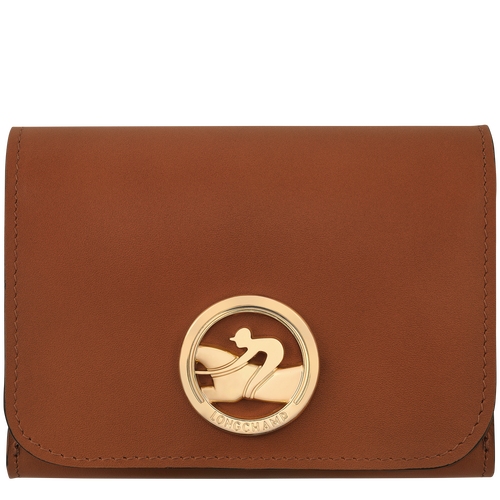 Brieftasche im Kompaktformat Box-Trot , Leder - Cognac - Ansicht 1 von 3