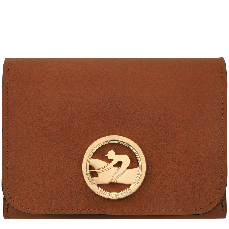Brieftasche im Kompaktformat Box-Trot , Leder - Cognac  - Ansicht 1 von 3