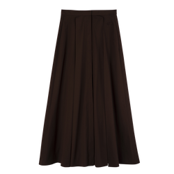 Midi skirt , Ebony - Popelin