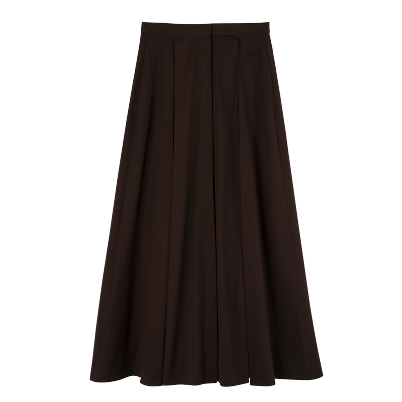 Midi skirt , Ebony - Popelin  - View 1 of  5