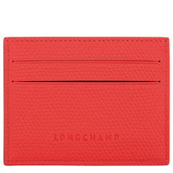 Le Roseau Card holder , Vermilion - Leather