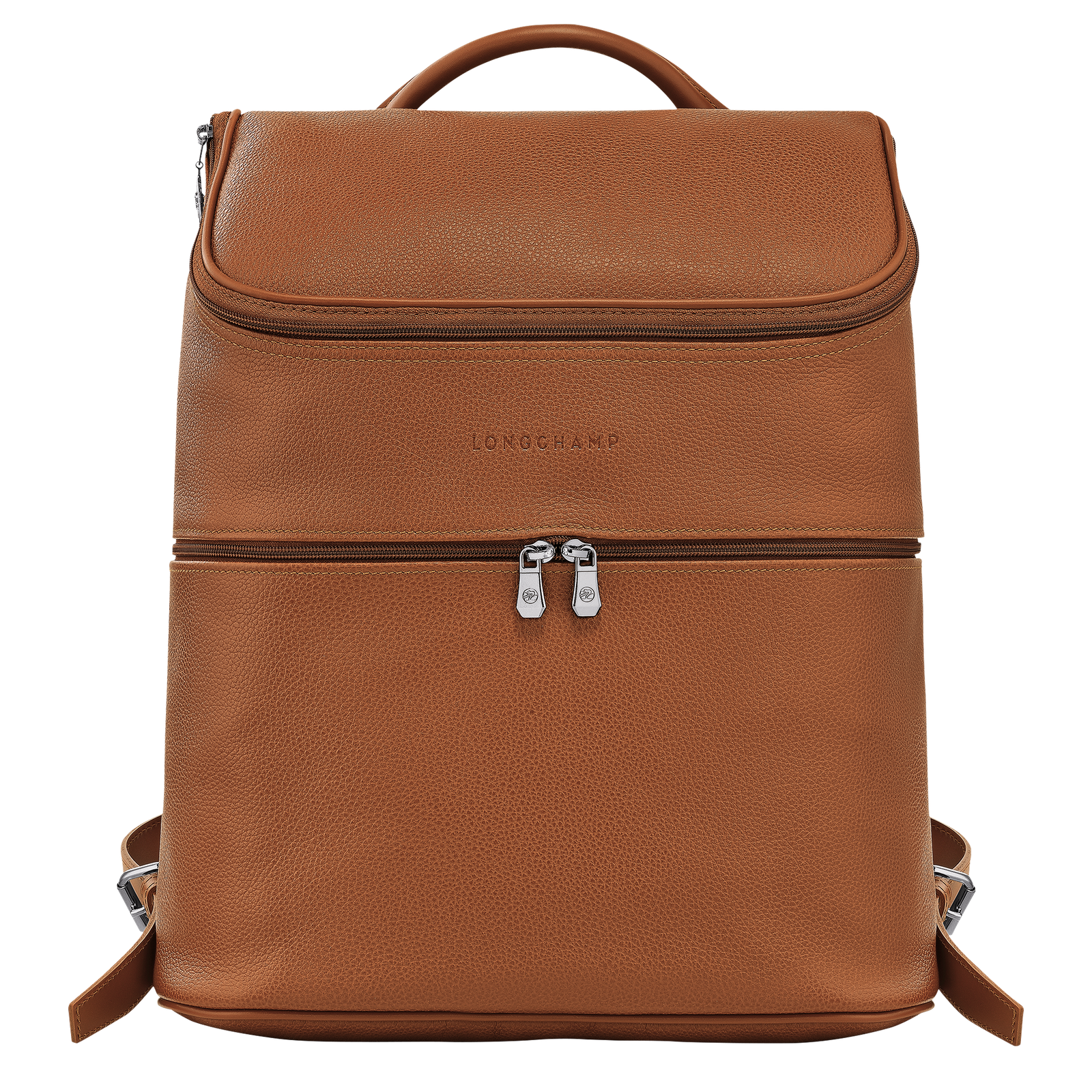 Longchamp leather deals backpack