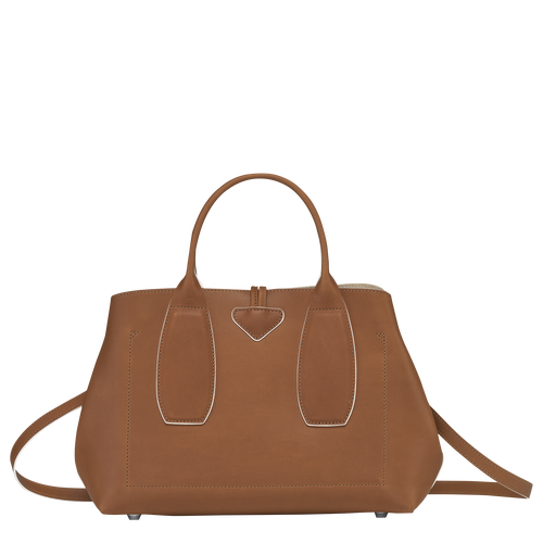 Borsa con manico M Le Roseau , Pelle - Cognac - View 4 of  6