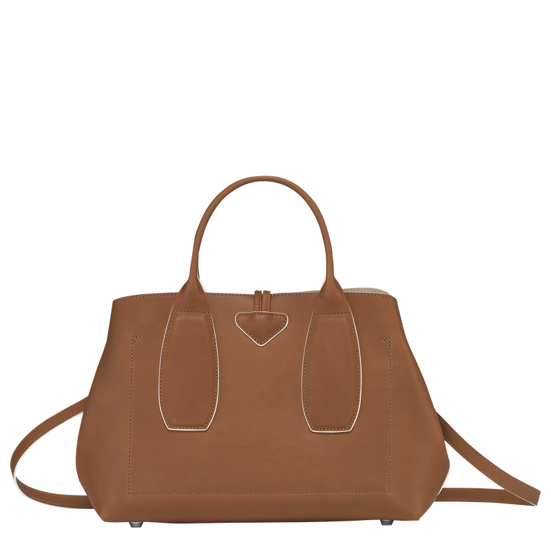Roseau M Handbag , Cognac - Leather  - View 4 of  6