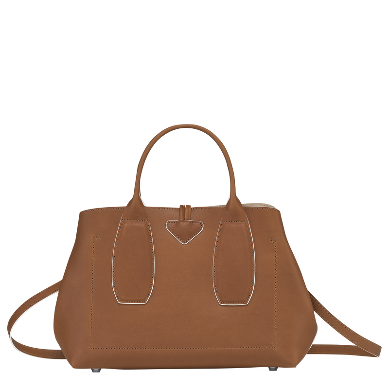 Roseau M Handbag , Cognac - Leather  - View 4 of  6