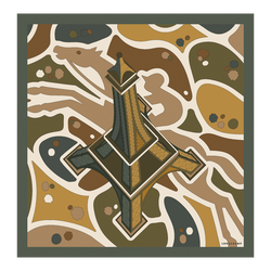 Equestrian Tower Silk scarf 70 , Forest - Silk