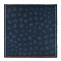 Châle La Médaille Longchamp , Coton mélangé - Navy
