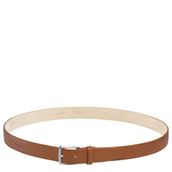 Le Foulonné Men's belt Navy/Caramel - Leather (42026021G28)