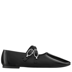 Le Foulonn&eacute; Ballerinas , Black - Leather