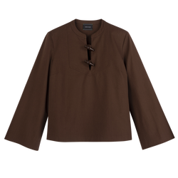 Shirt , Chocolate - Popelin
