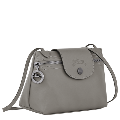 Sac bandoulière Le Pliage Xtra , Cuir - Tourterelle - Vue 3 de 5