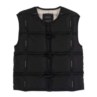 null Sleeveless cardigan, Black