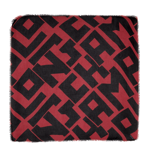 Shawl, Black/Brick View 1 of Shawl, Black/Brick, hi-res
