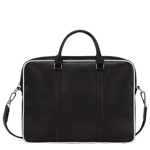 Le Foulonné Briefcase XS, Black/White
