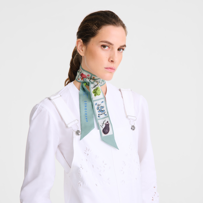 Pink and Green Headband , Vervain - Silk