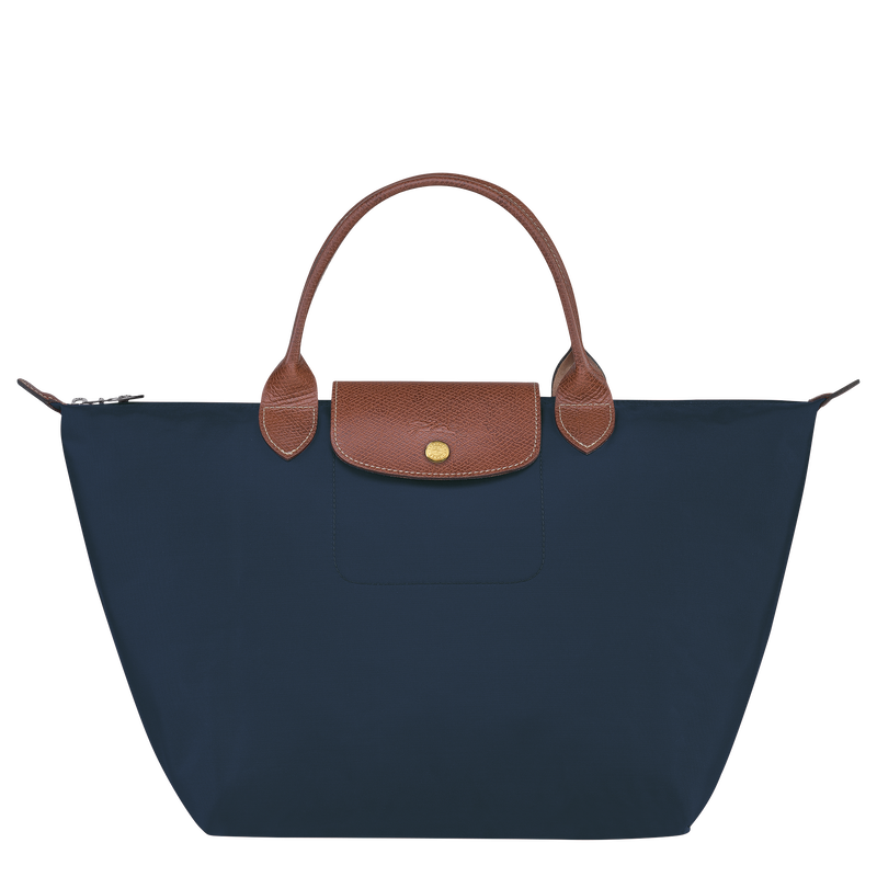 Le Pliage Original Tas met handgreep aan de bovenkant M , Marineblauw - Gerecycled canvas  - Weergave 1 van  6