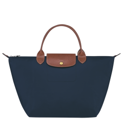Le Pliage Original M Handbag , Navy - Recycled canvas