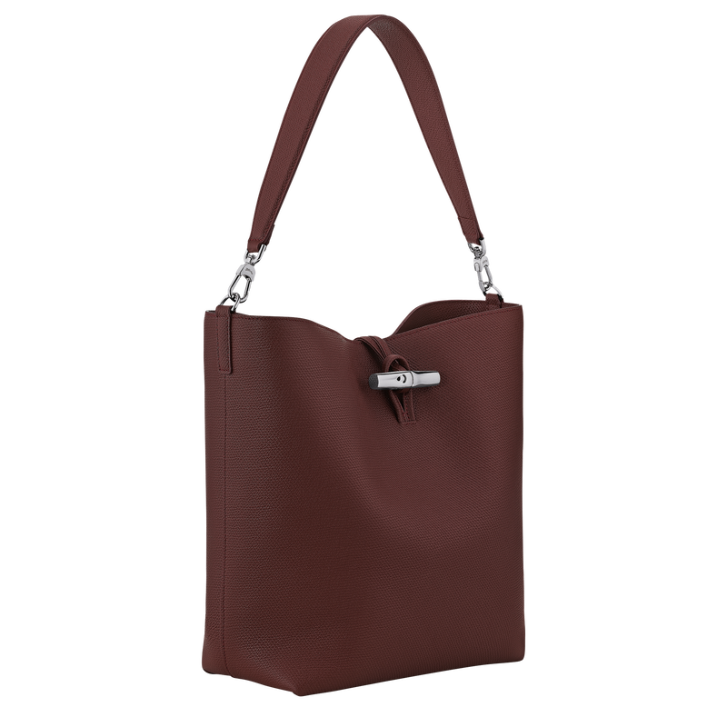 Le Roseau Bolso Hobo M , Cuero - Burdeos  - Vista 2 de 5