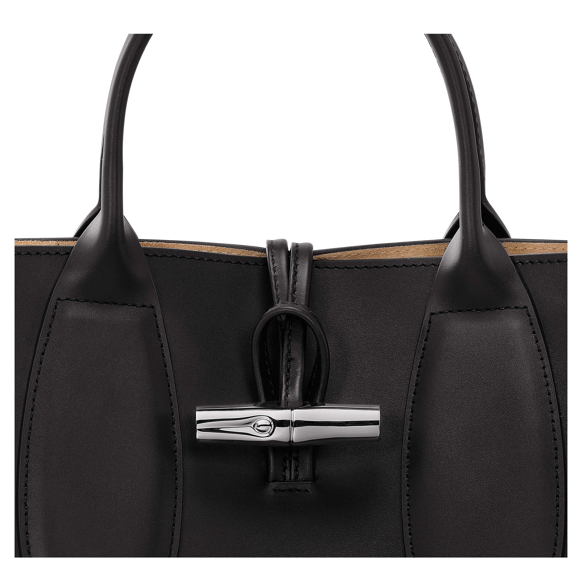 Roseau Bolso con asa superior M, Negro