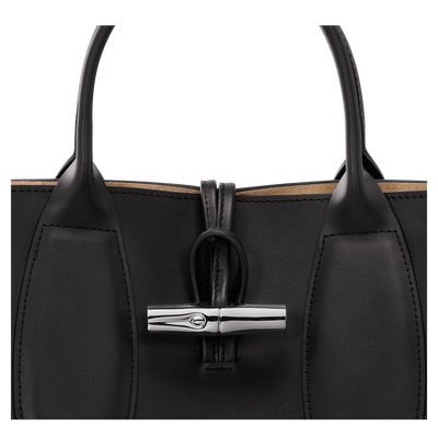 Le Roseau Handtasche M, Schwarz