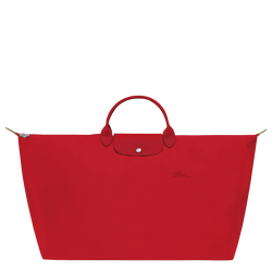 Le Pliage Green 旅行袋 M , 番茄紅 - 再生帆布