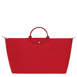 Reisetasche M Le Pliage Green , Recyceltes Canvas - Tomato