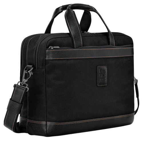 Boxford L Briefcase , Black - Recycled canvas - View 3 of 5