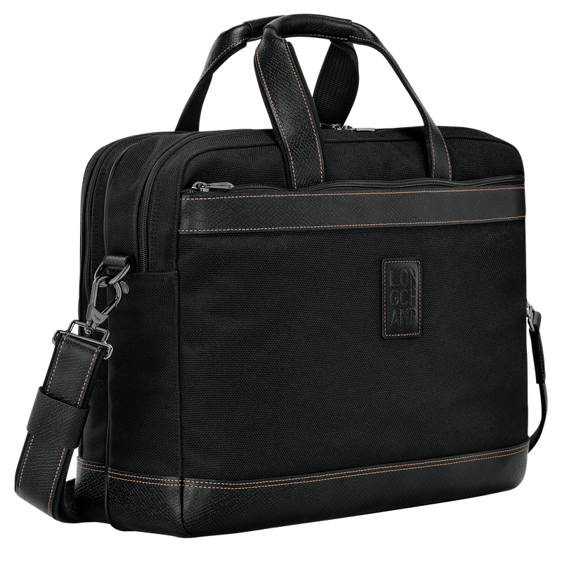 Boxford L Briefcase , Black - Recycled canvas  - View 3 of  5