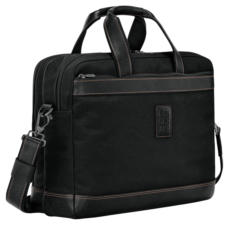 Boxford L Briefcase , Black - Recycled canvas  - View 3 of 5