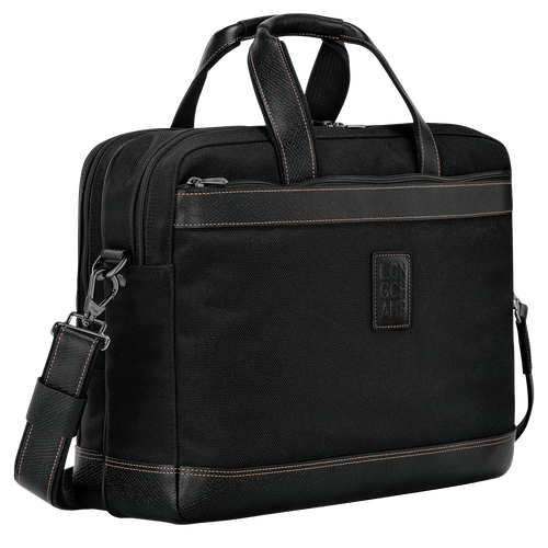 Boxford L Briefcase , Black - Recycled canvas - View 3 of  5