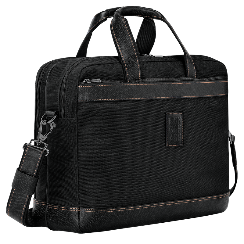 Boxford L Briefcase , Black - Recycled canvas  - View 3 of  5