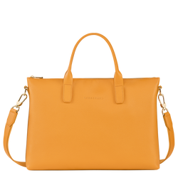 Le Foulonné S Briefcase , Apricot - Leather
