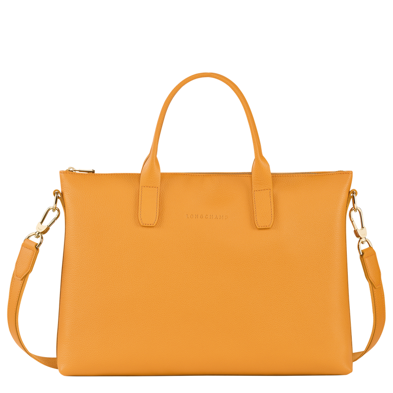 Le Foulonné S Briefcase , Apricot - Leather  - View 1 of 4