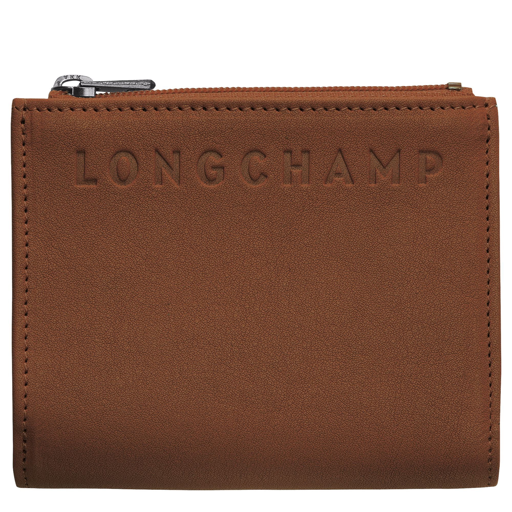 Compact wallet Longchamp 3D Cognac