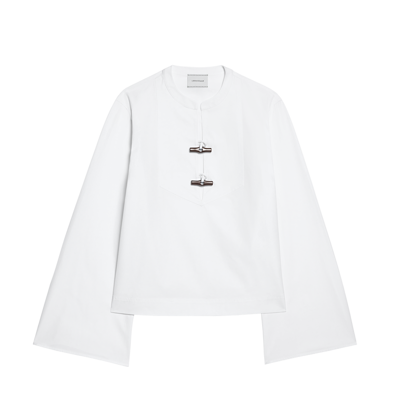 Camicia , Popeline di cotone - Bianco  - View 1 of  5
