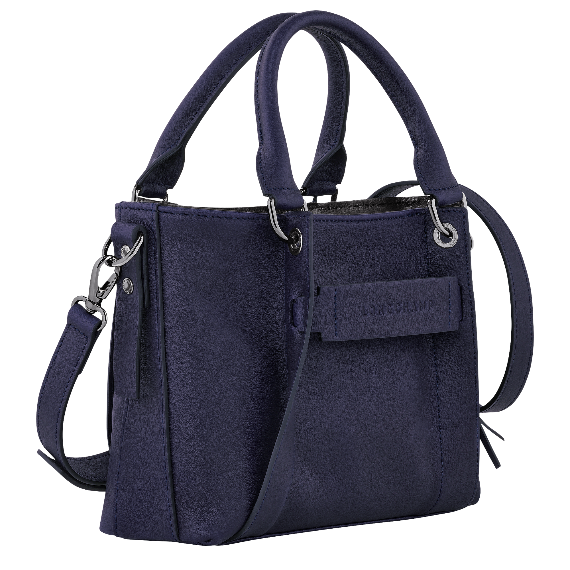 Longchamp 3D 手提包 S, 藍莓色