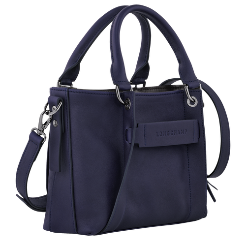 Longchamp 3D S Handbag , Bilberry - Leather - View 3 of 5