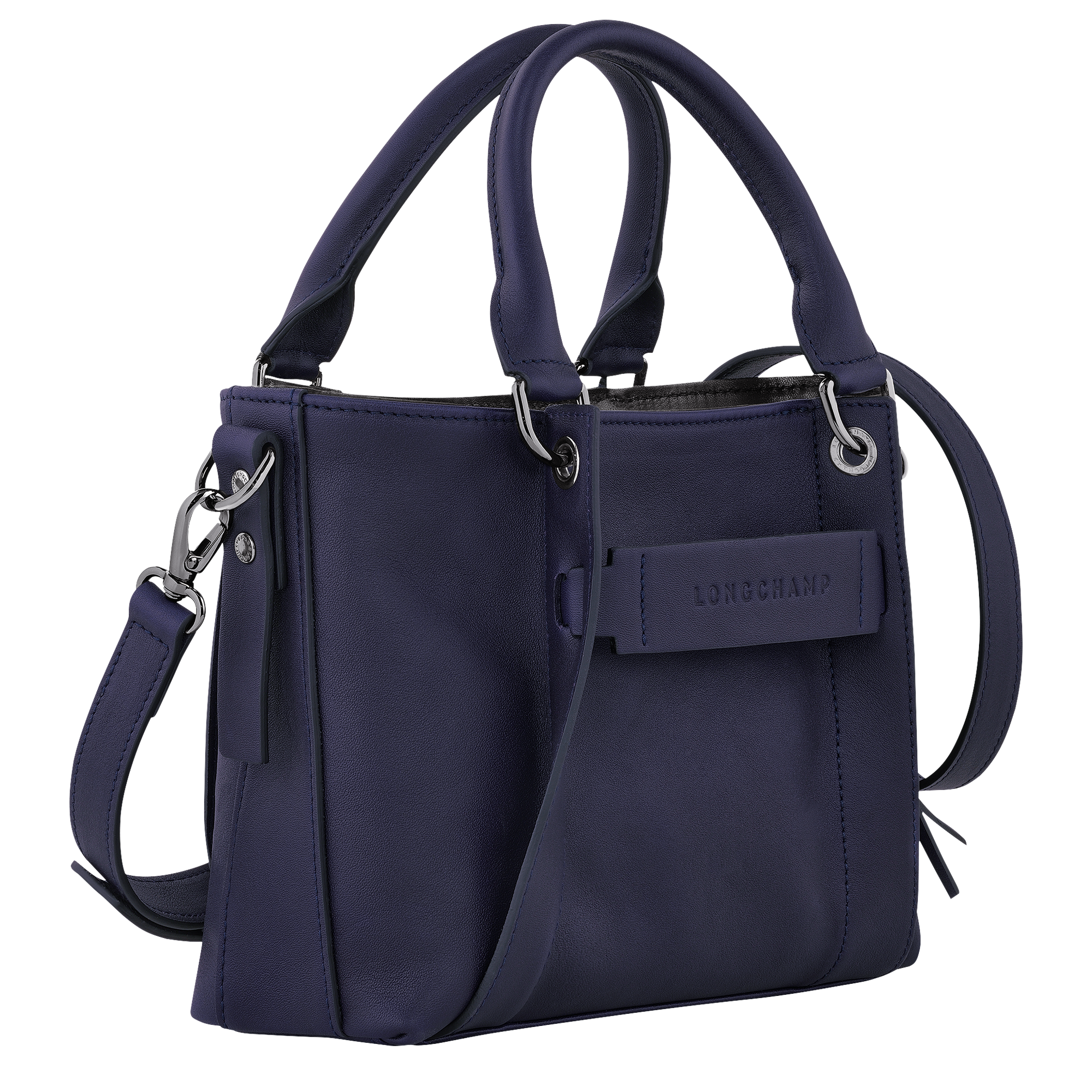 Longchamp 3D 手提包 S, 藍莓色