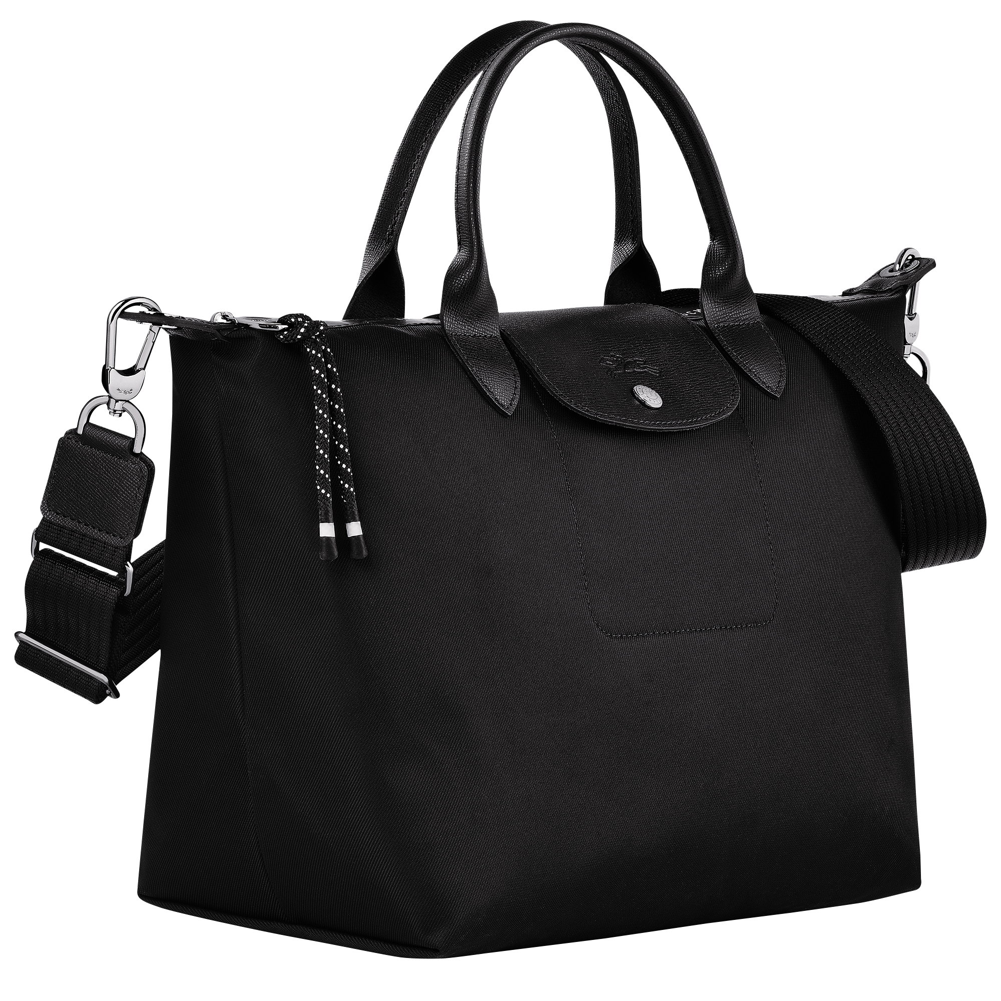  Longchamp Medium Shoulder Tote - Le Pliage - Black