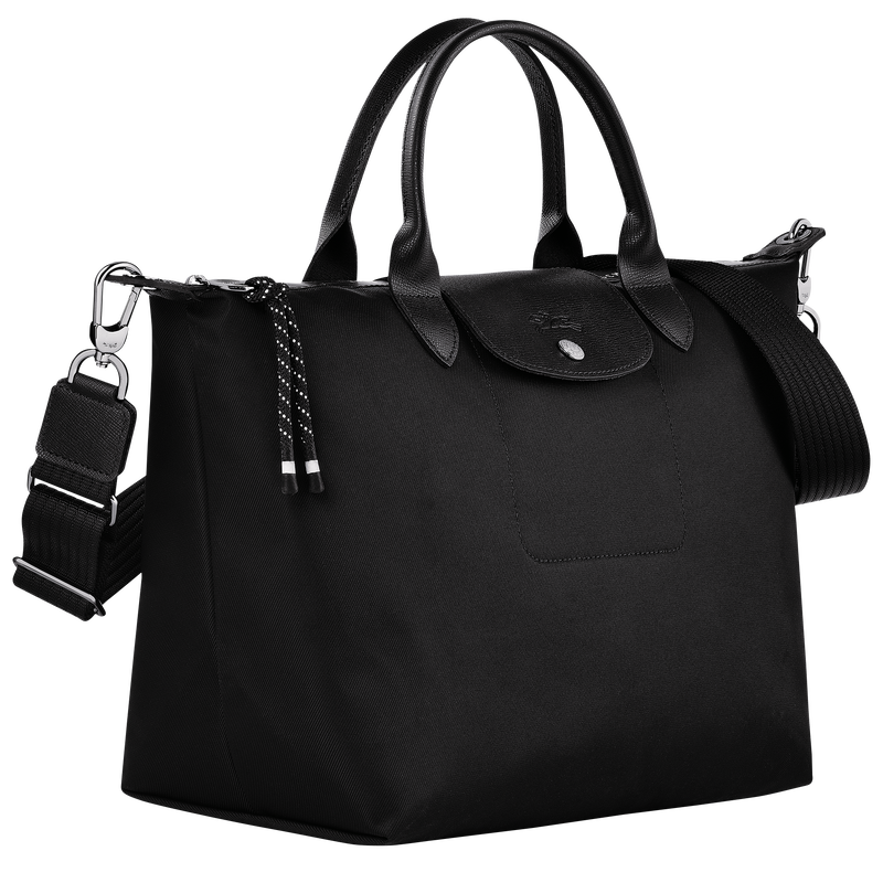 Le Pliage Energy L Handbag , Black - Recycled canvas  - View 2 of  5