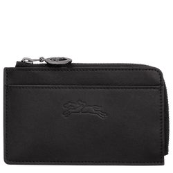 Le Pliage Xtra Card holder , Black - Leather