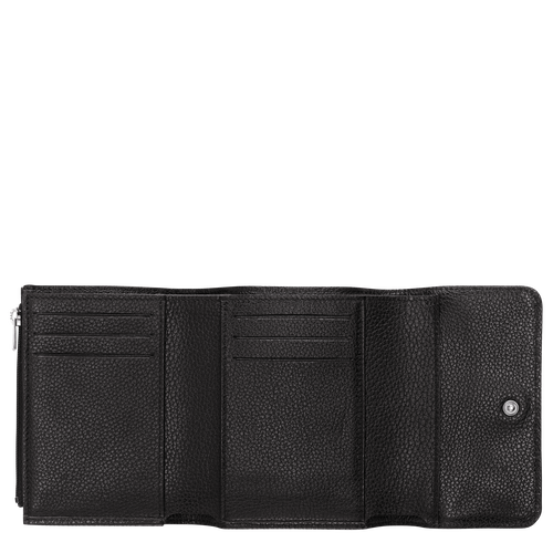 Compact wallet Le Foulonné Black (30000021047) | Longchamp US